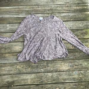 Purple and White Textured Flow Sweater